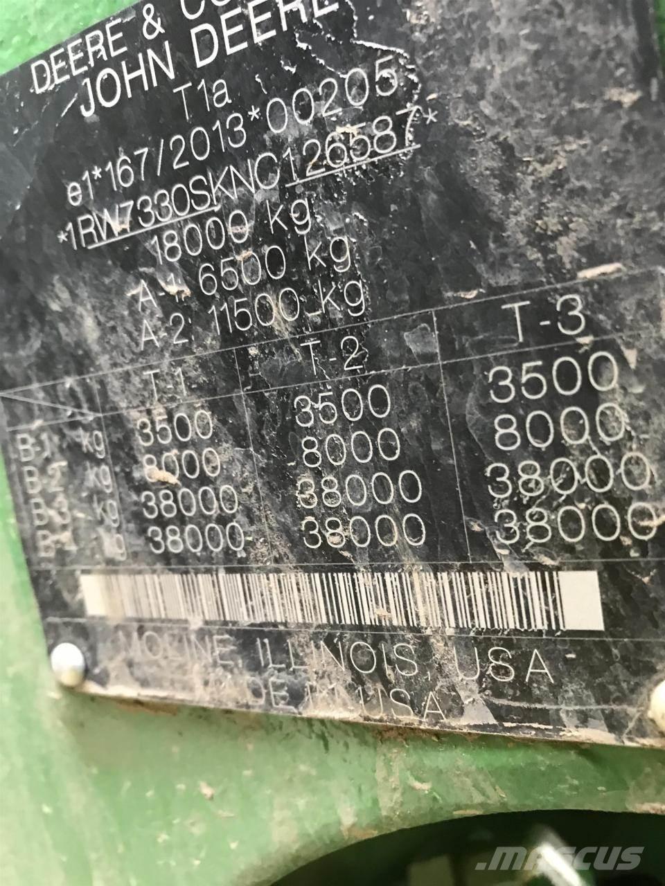 John Deere 7R 330 Tratores Agrícolas usados