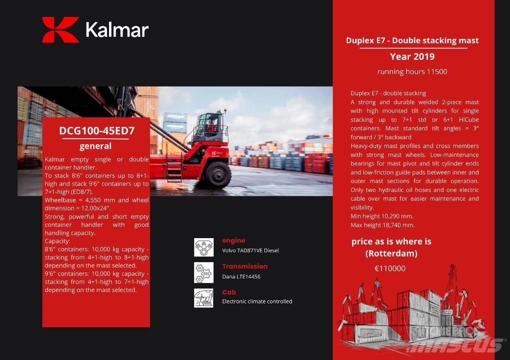 Kalmar DCG 100-45ED7 Manuseadores de contentores