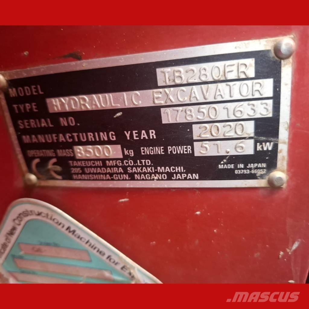 Takeuchi TB 280 FR Escavadoras Midi 7t - 12t