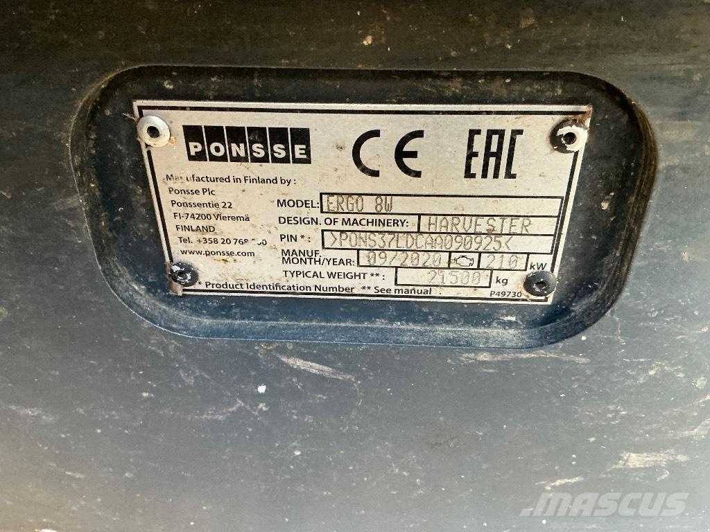 Ponsse ERGO 8W Processadores florestais