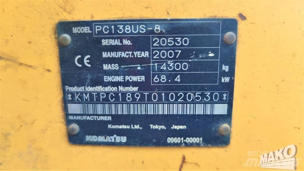 Komatsu PC 138 US-8 Escavadeiras de esteiras