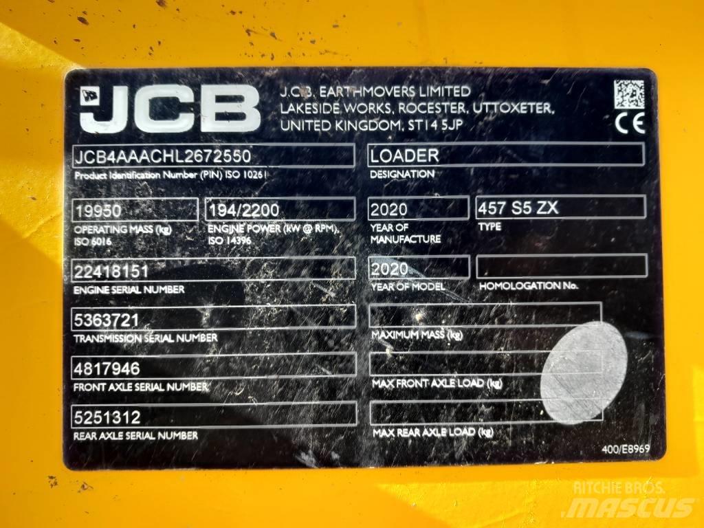 JCB 457 ZX Carregadeiras de rodas