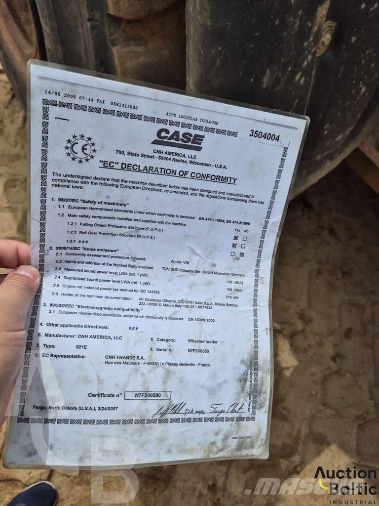 CASE 921 E Carregadeiras de rodas
