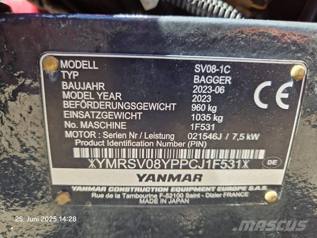 Yanmar SV 08-1 A Miniescavadeiras