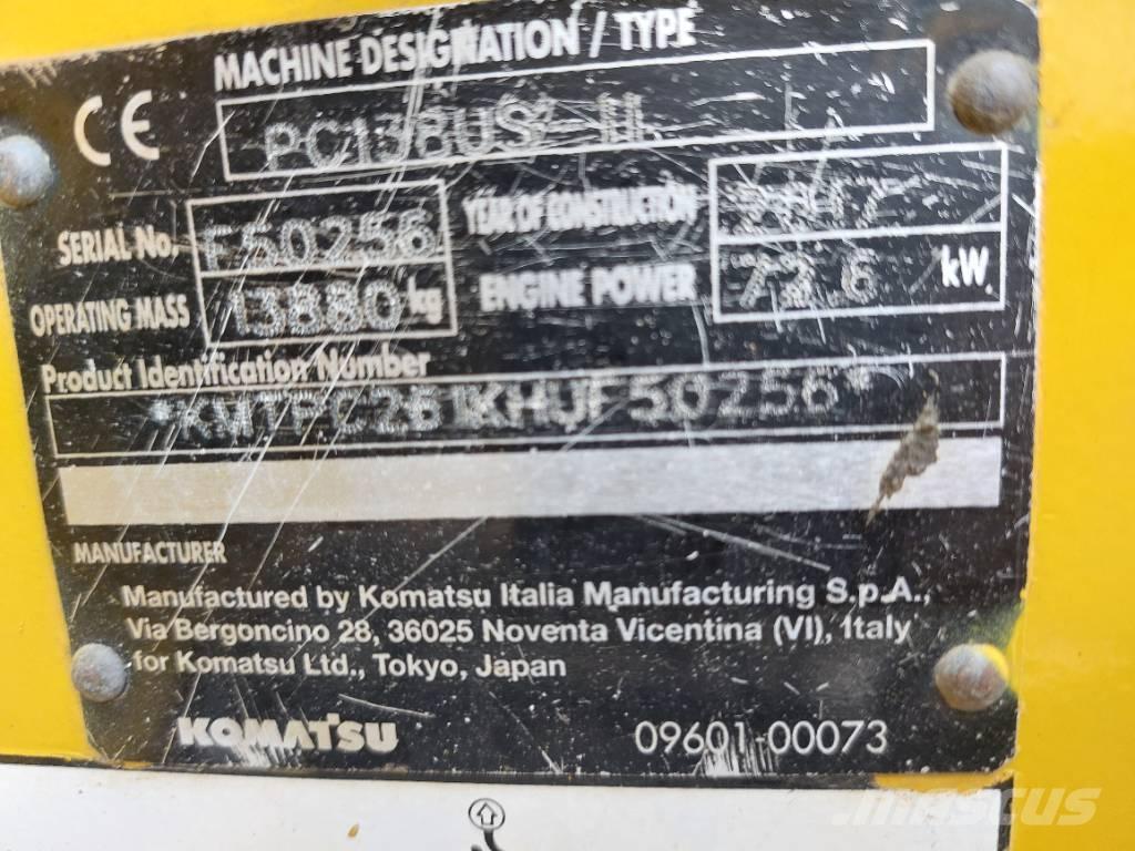 Komatsu PC138US-11 Escavadeiras de esteiras