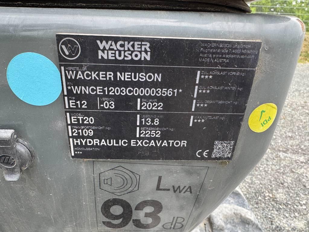 Wacker Neuson ET20 Escavadeiras de esteiras