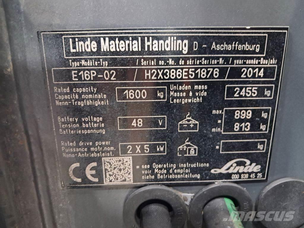 Linde E16P-02 Empilhadores eléctricos