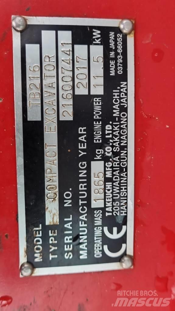 Takeuchi TB216 V4 Miniescavadeiras