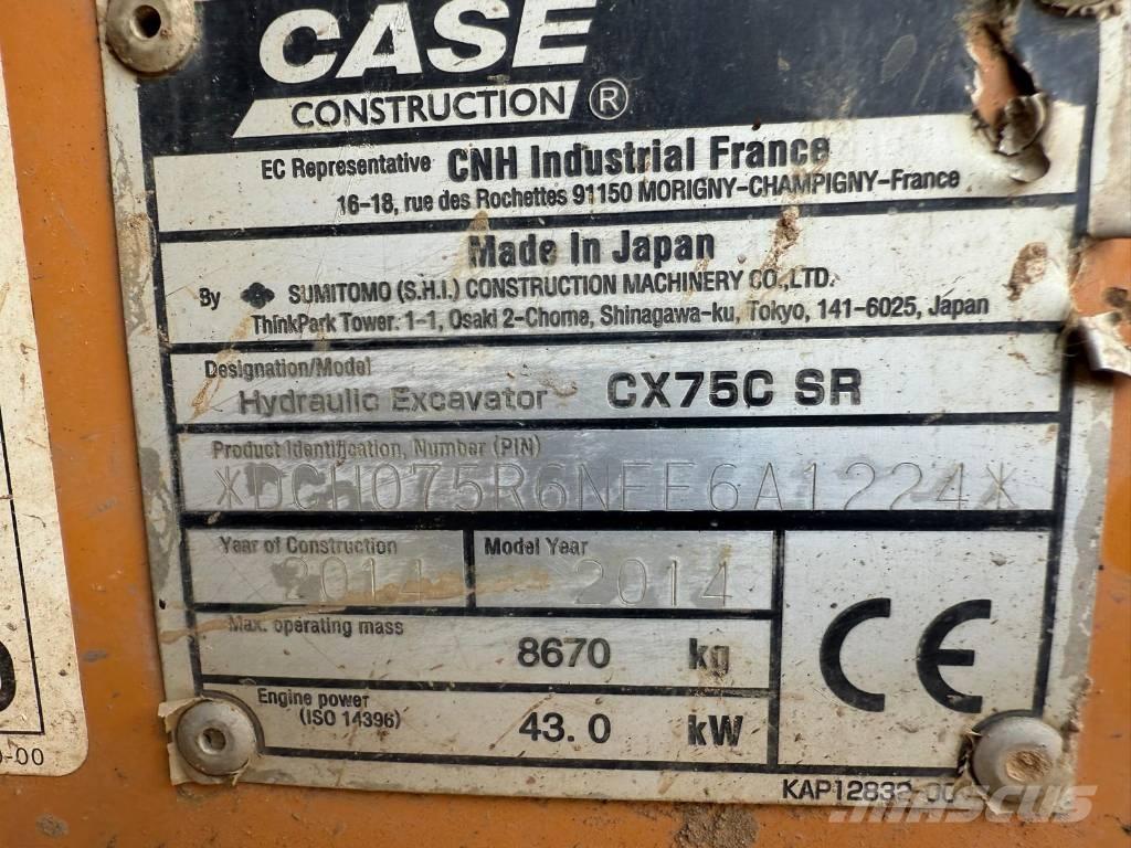 CASE CX 75 C SR Escavadoras Midi 7t - 12t