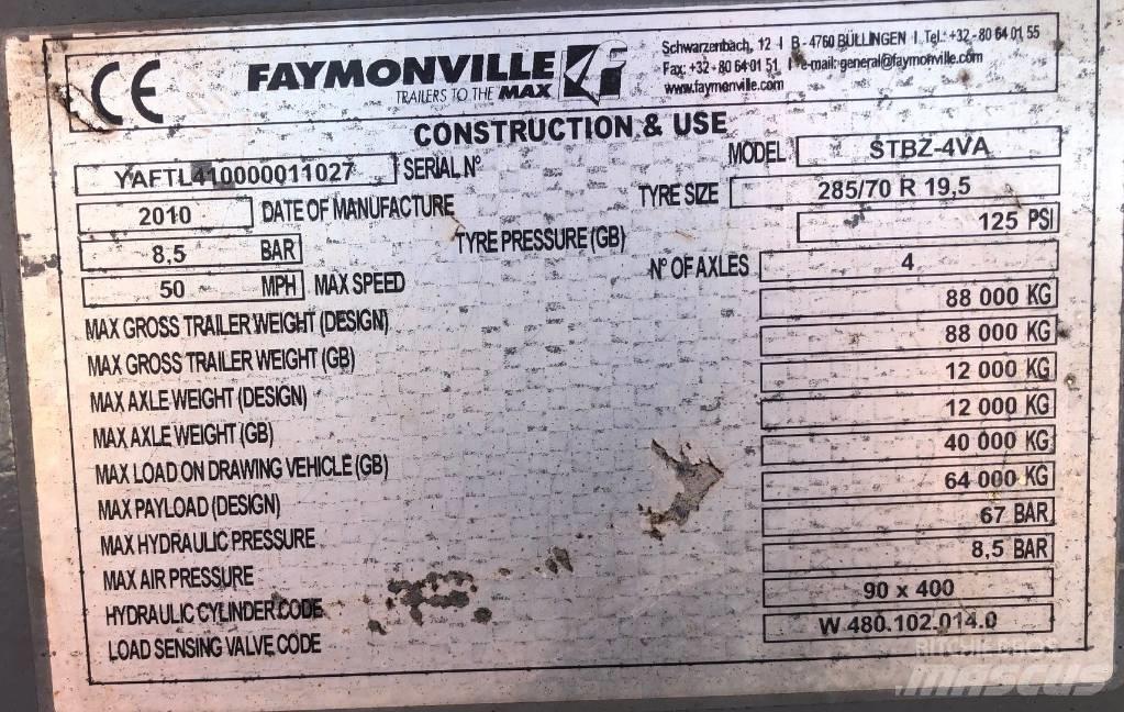 Faymonville STBZ-4VA Reboques carga baixa