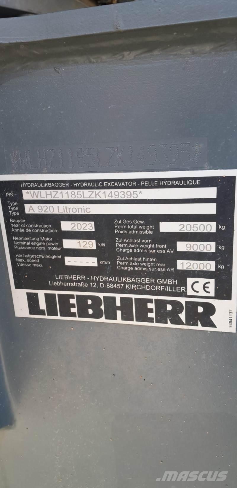 Liebherr A920 Escavadoras de rodas