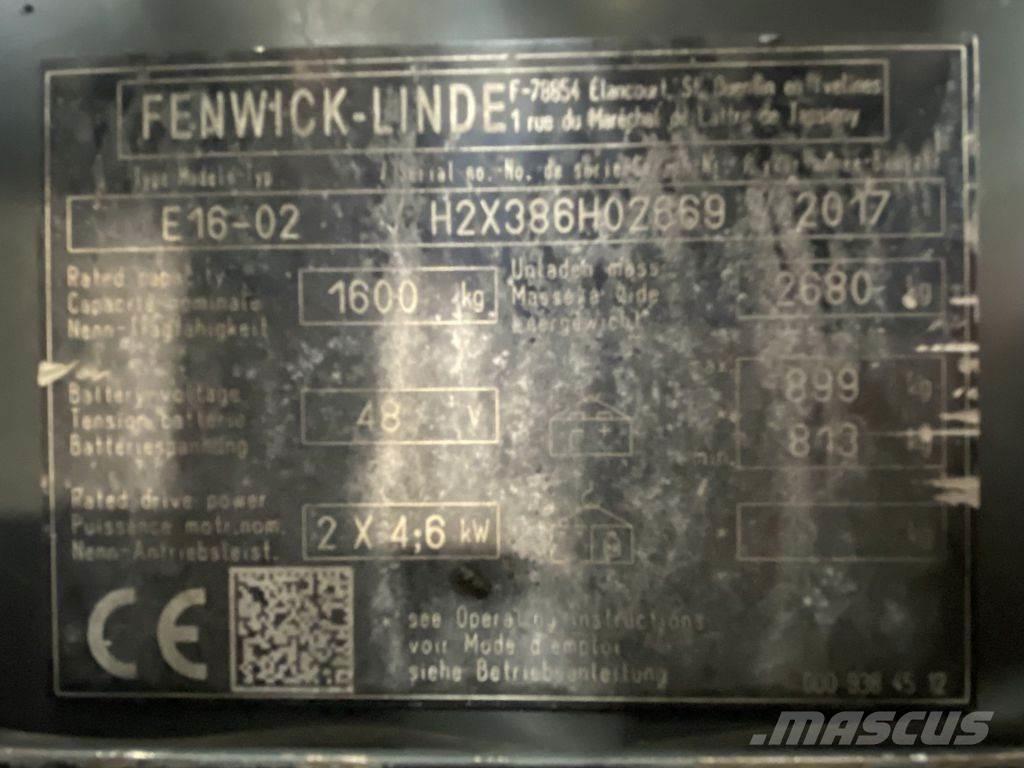 Linde E16-02 Empilhadores eléctricos