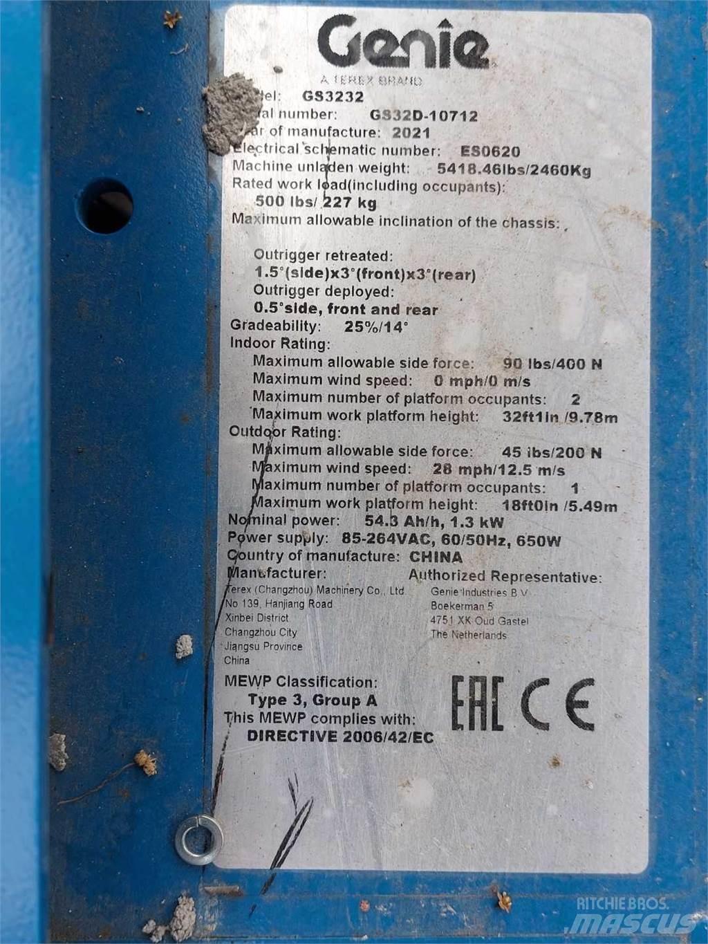Genie GS3232 Elevadores de tesoura