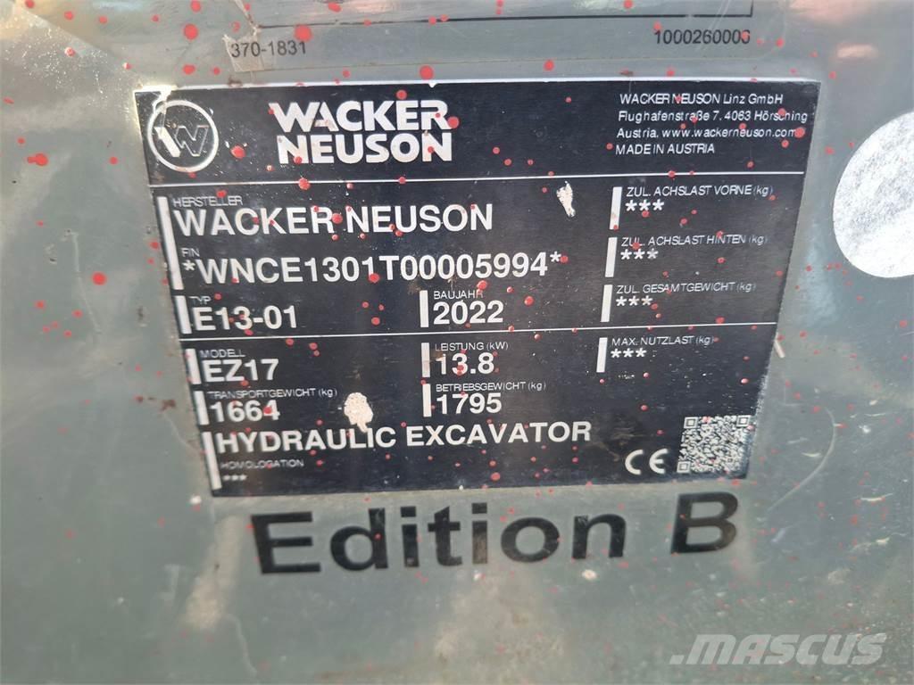 Wacker Neuson EZ17 Escavadeiras de esteiras