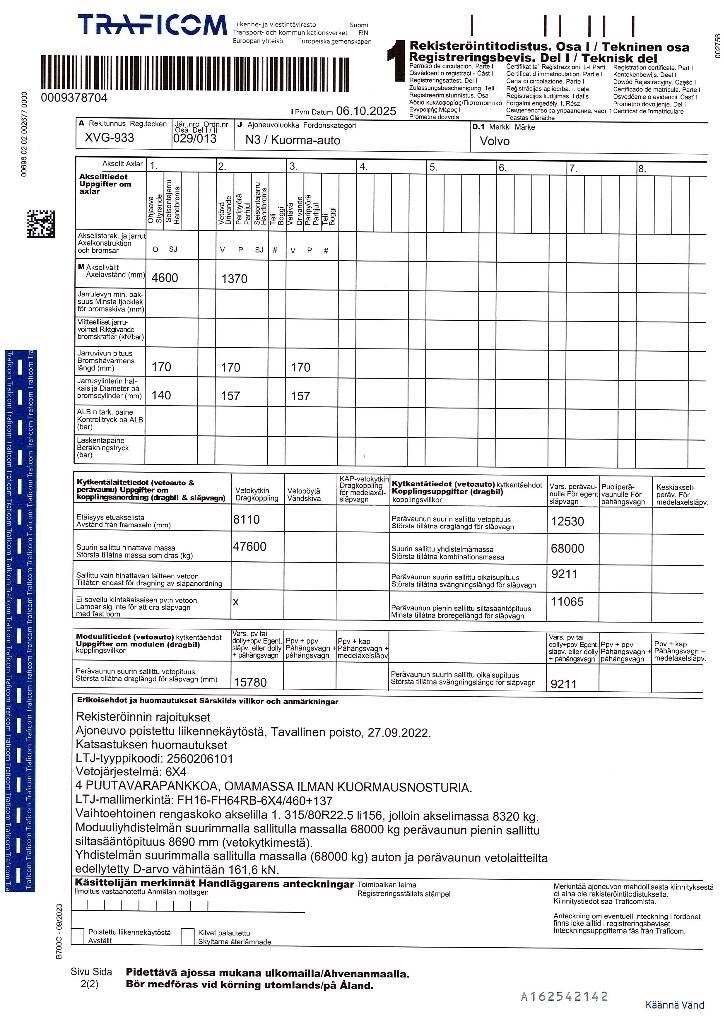 Volvo FH 16 Caminhões de transporte de troncos