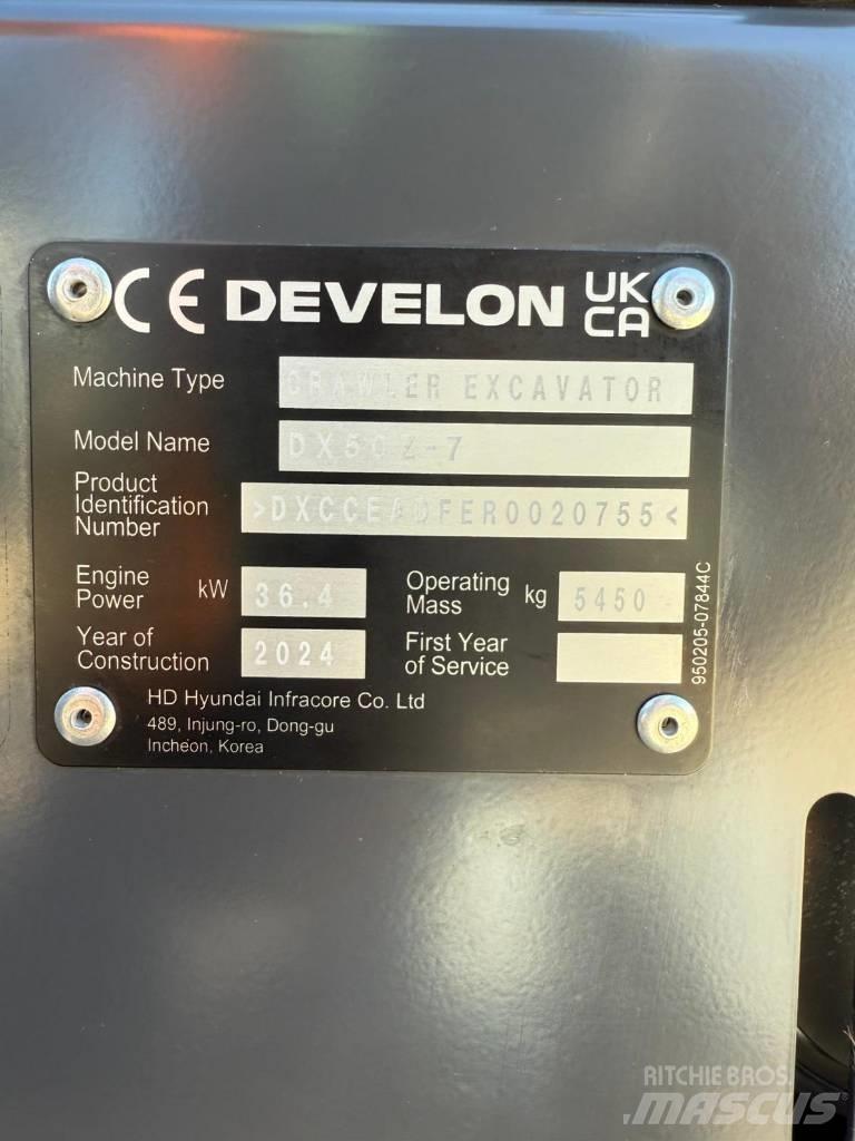 Develon DX 50 Z-7 Miniescavadeiras