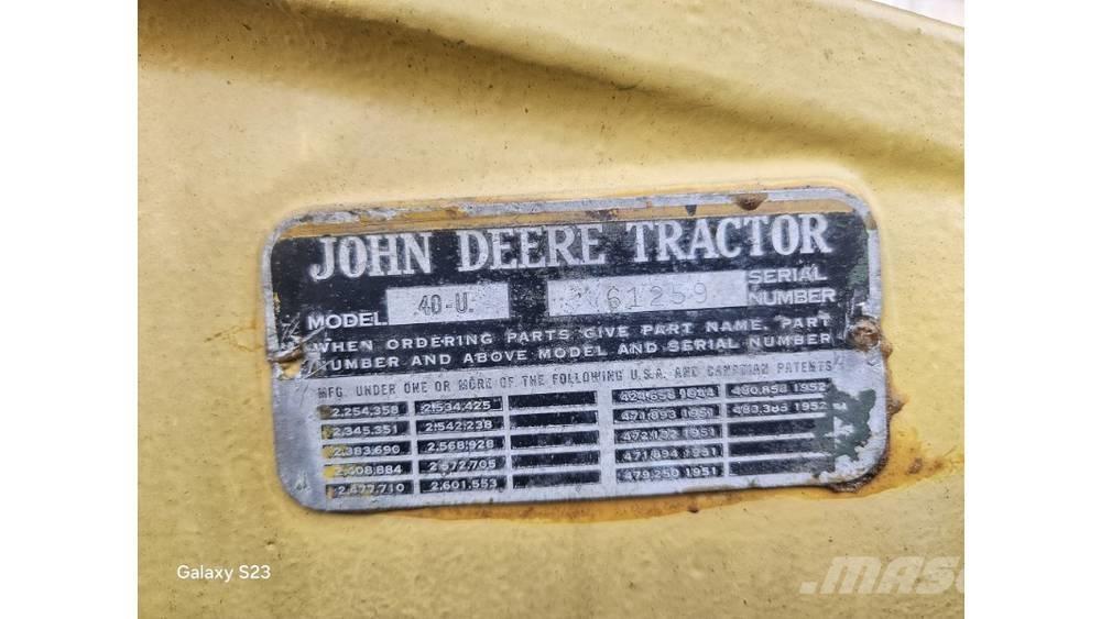 John Deere 40 U Tratores Agrícolas usados