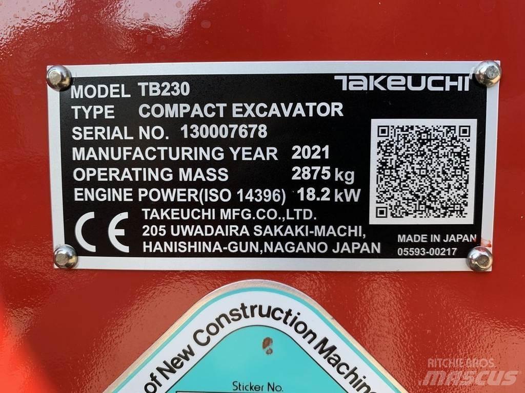 Takeuchi TB230 V3 Miniescavadeiras