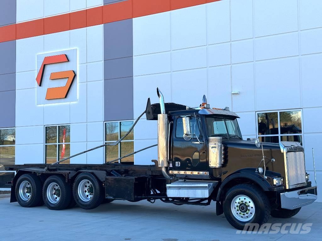 Western Star 4900 Camiões caixa desmontável com elevador de cabo