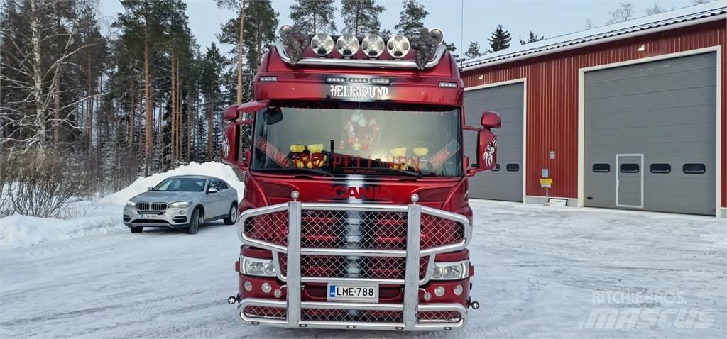 Scania P440 Camiões caixa desmontável com elevador de cabo