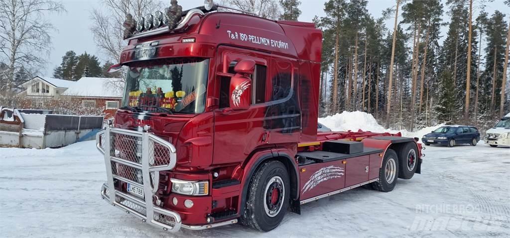 Scania P440 Camiões caixa desmontável com elevador de cabo