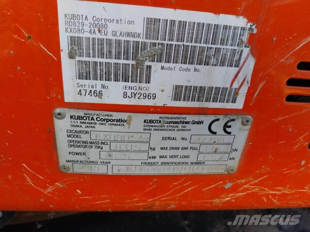 Kubota KX 080-4 Escavadoras Midi 7t - 12t