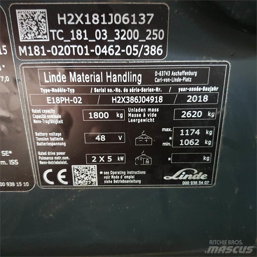 Linde E18PH Empilhadores eléctricos