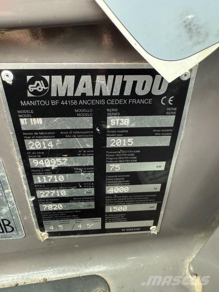 Manitou MT 1840 ST3B Manipulador telescópico
