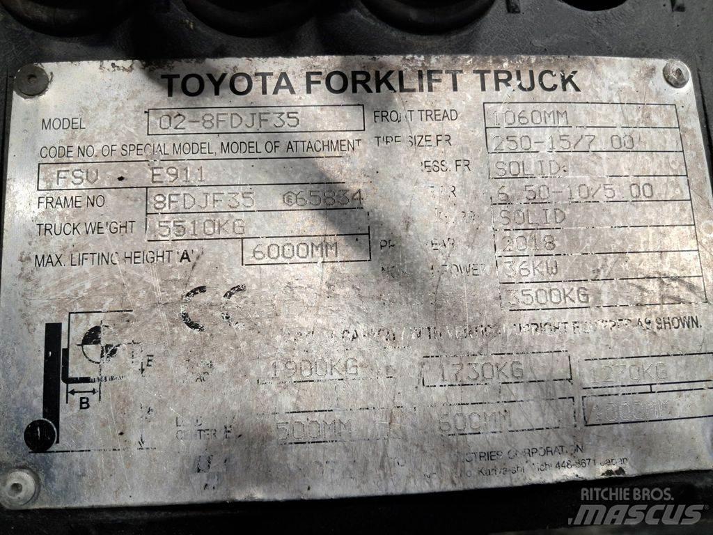 Toyota 02-8FDJF35 Empilhadores Diesel