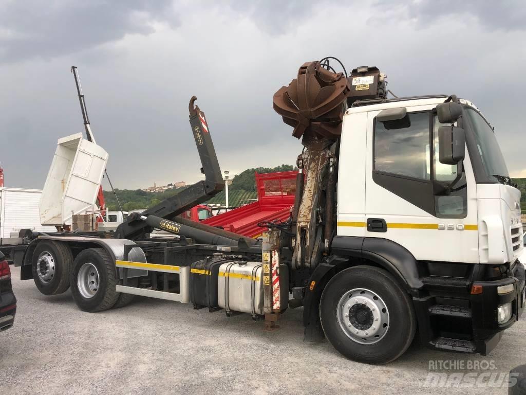 Iveco Stralis 350 Camiões caixa desmontável com elevador de cabo