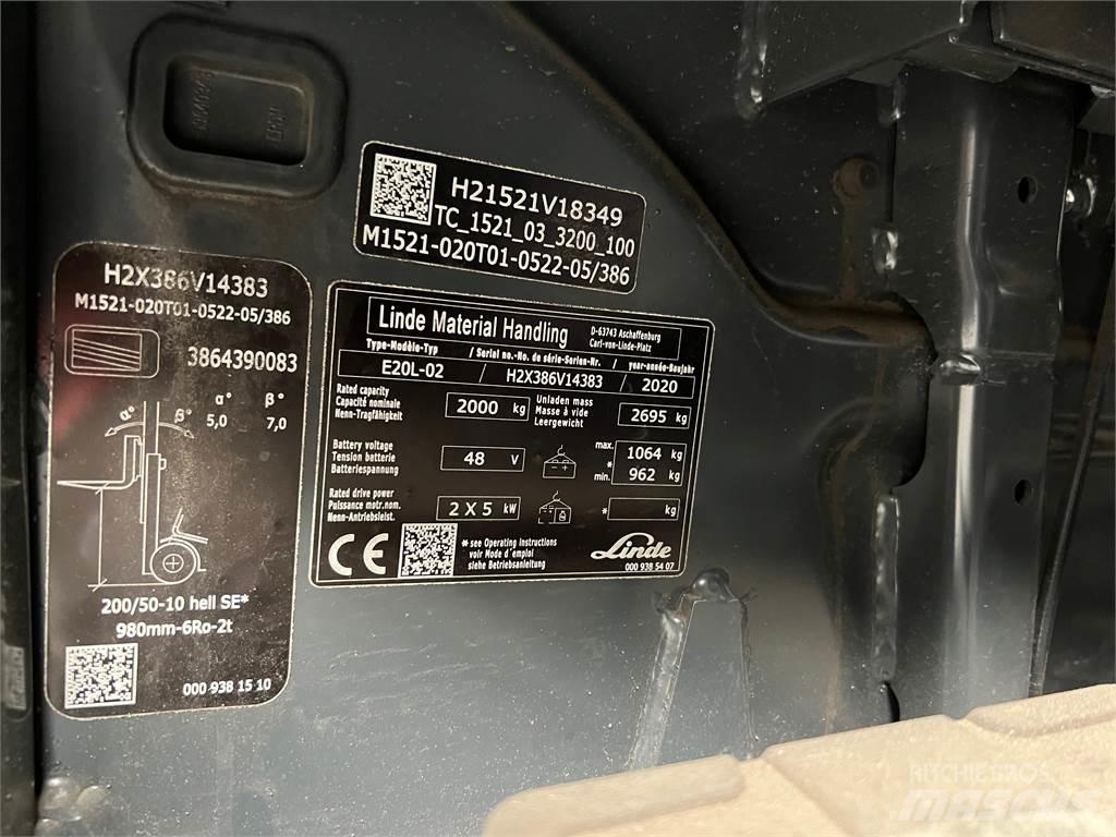 Linde E20L-02 Empilhadores eléctricos