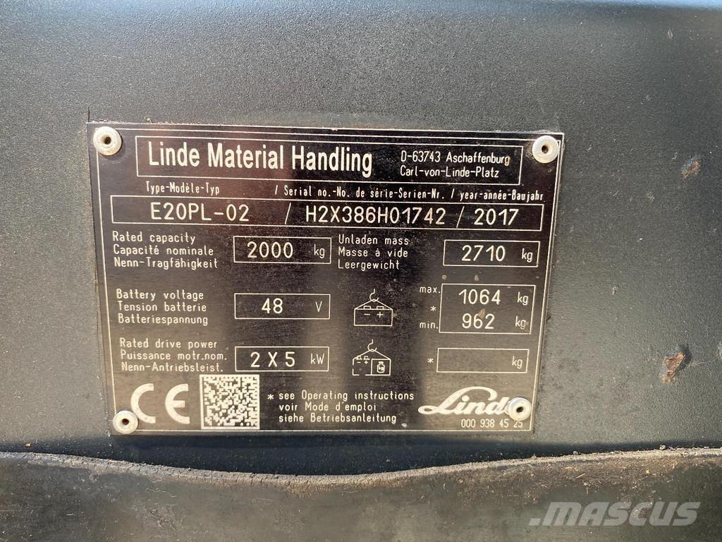 Linde E20PL-02 Empilhadores eléctricos