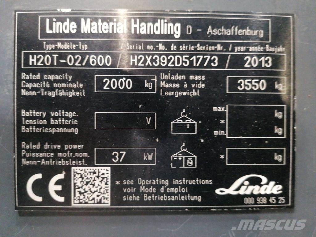 Linde H20T-02/600 Empilhadores a gás