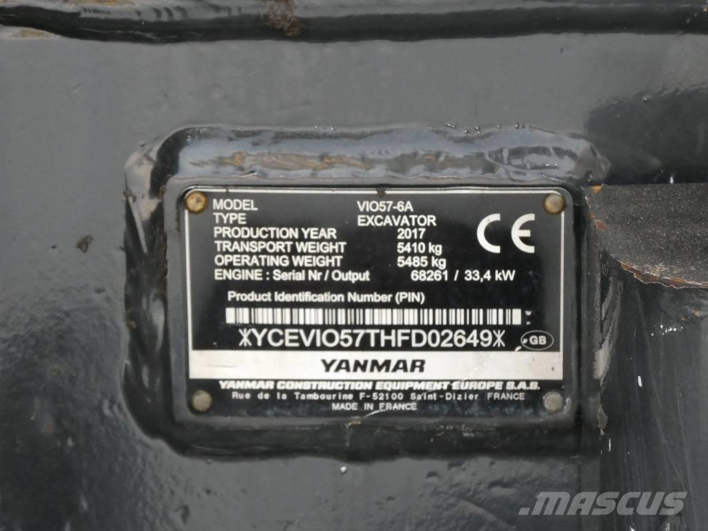 Yanmar Vio 57-6A Miniescavadeiras