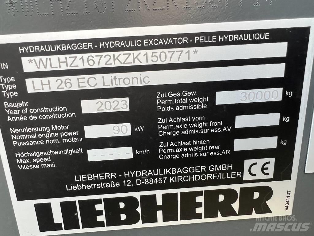 Liebherr LH26 EC Escavadeiras de esteiras