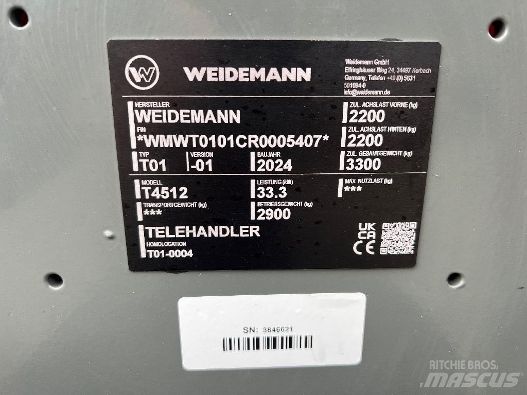 Weidemann 4512 Telescópicas para Agricultura