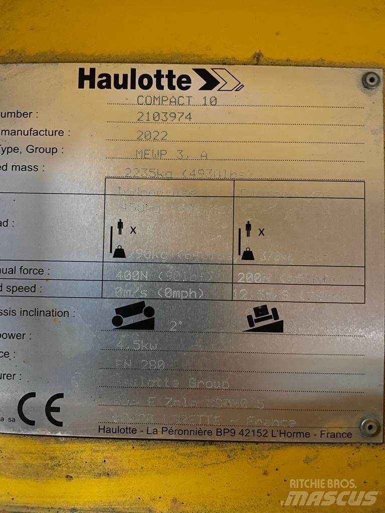 Haulotte Compact 10 Elevadores de tesoura