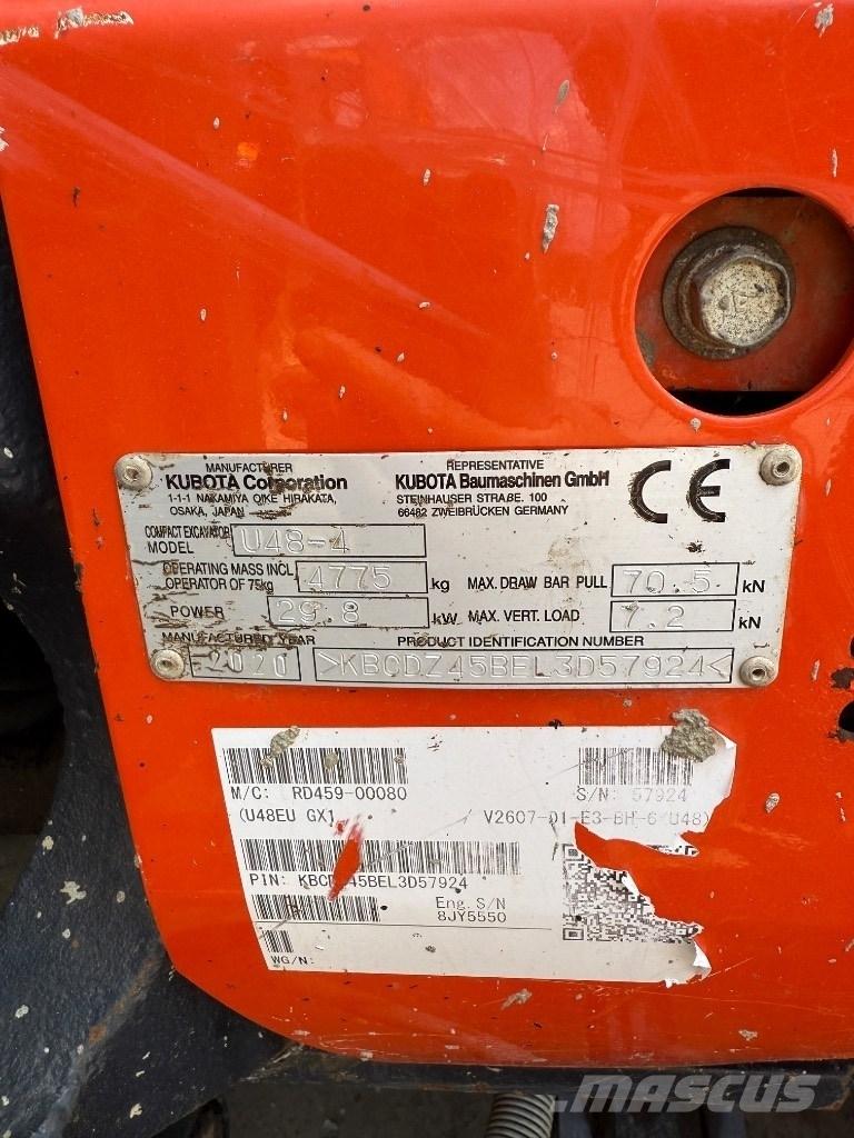 Kubota U 48 Miniescavadeiras