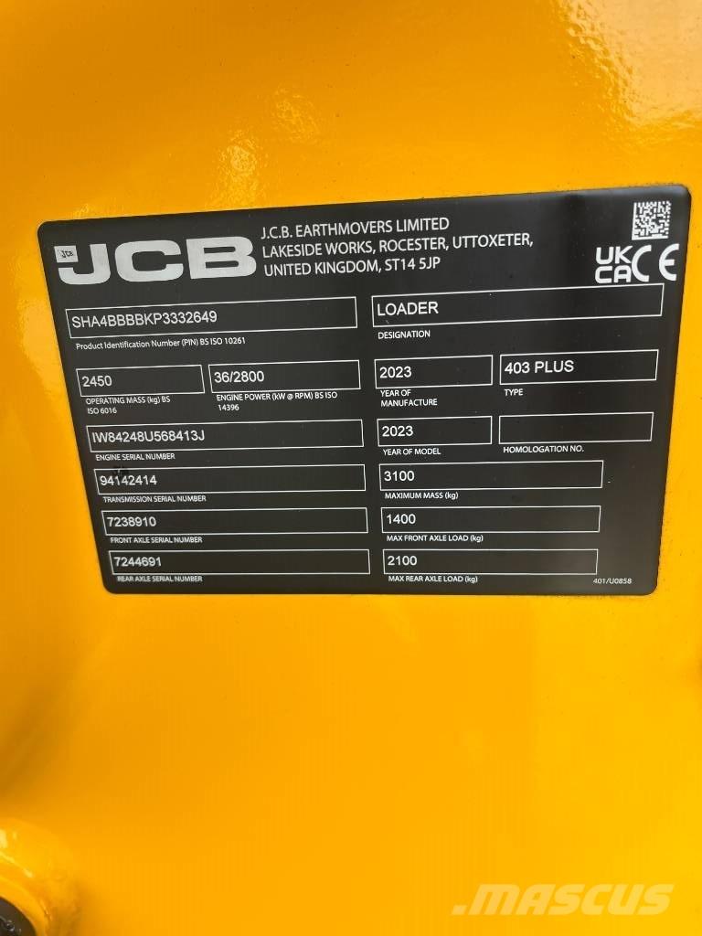 JCB 403 Agri Plus Minicarregadeiras