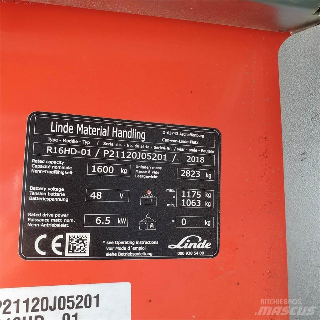 Linde R16HD Empilhadores Elevadores