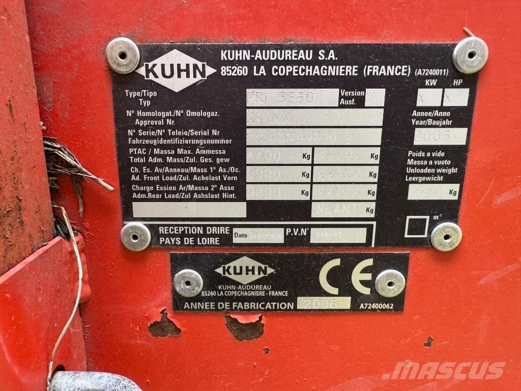 Kuhn Primor 3560 Cortadores, moinhos e desenroladores de fardos
