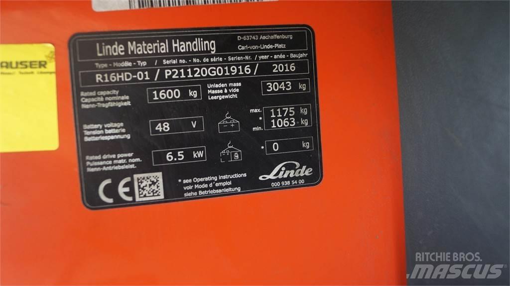 Linde R16HD Empilhadores Elevadores