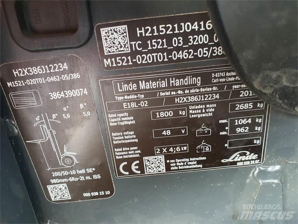 Linde E18L Empilhadores eléctricos
