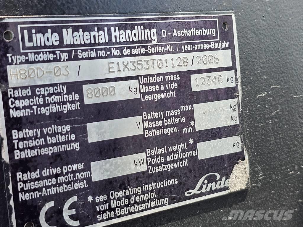 Linde H80D-03 Empilhadores Diesel