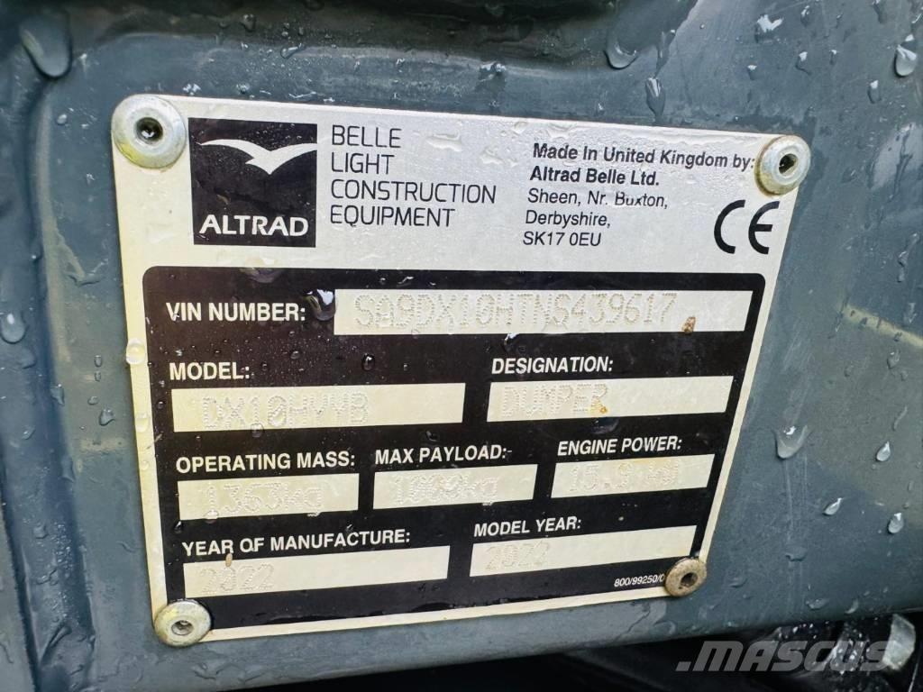 Altrad Belle DX1000 Dumpers de obras