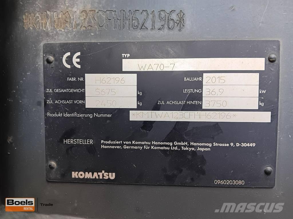 Komatsu WA 70-7 Carregadeiras de rodas