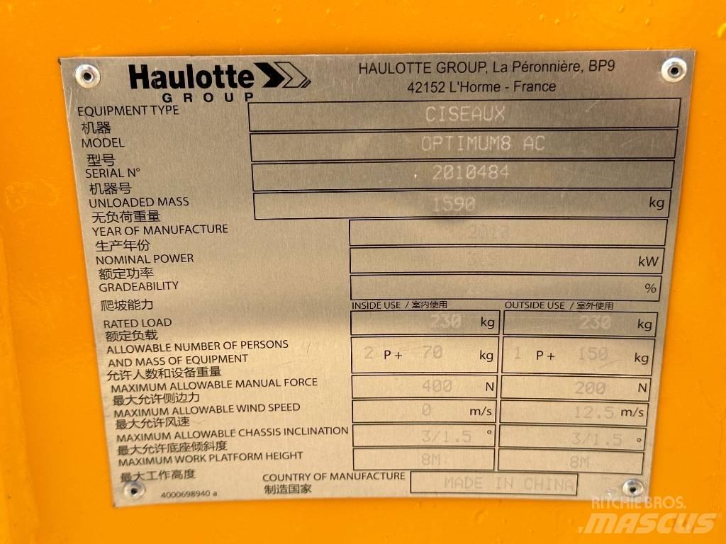 Haulotte OPTIMUM 8 Elevadores de tesoura