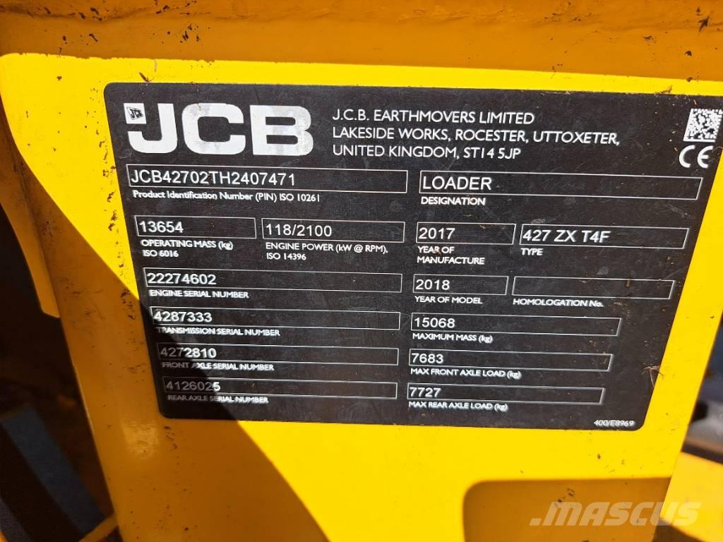 JCB 427 ZX Carregadeiras de rodas