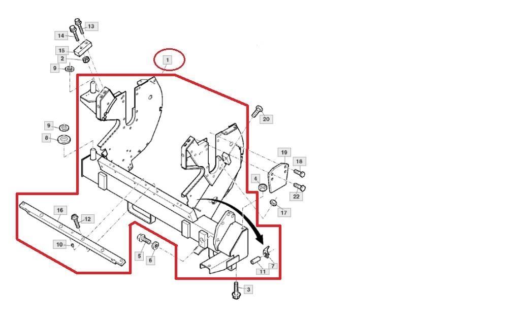 John Deere AXE10820 Acessórios máquinas feno e forragem
