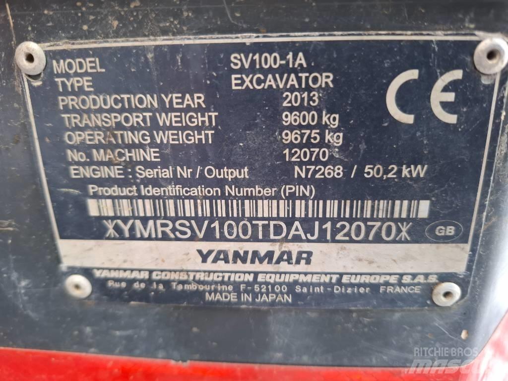 Yanmar SV100-1A Escavadoras Midi 7t - 12t